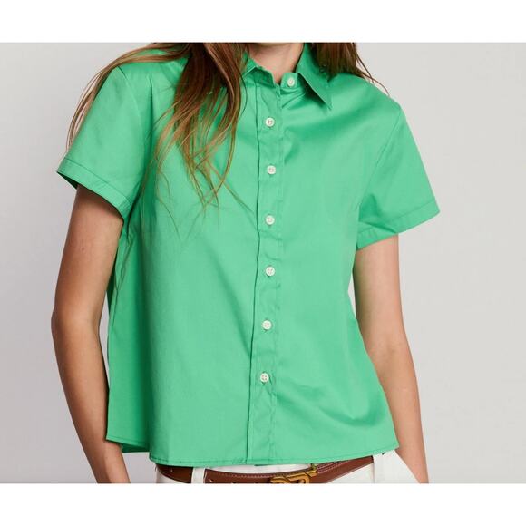 The Boxy Short Sleeve Cropped Shirt by Rochelle Behrens - Picture 1 of 6